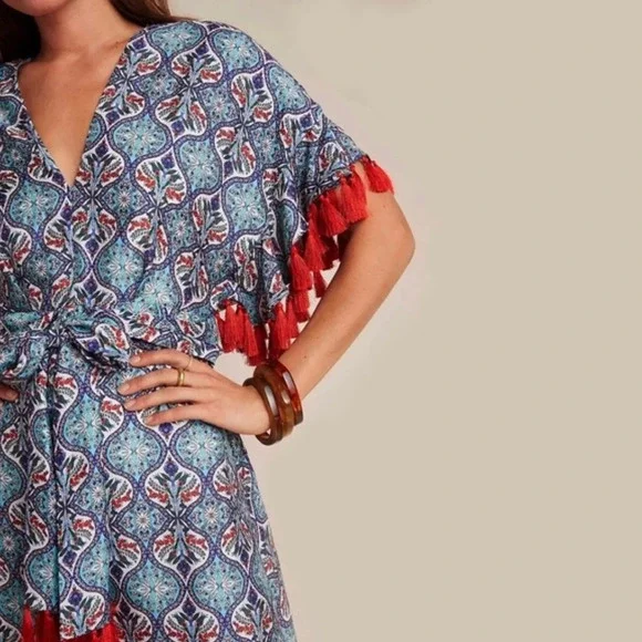 Anthropologie Sachin & Babi Tasseled Maxi Dress - Picture 7 of 7